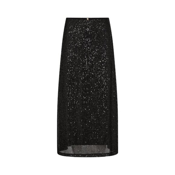 NWT SOYA CONCEPT Nanette 3 Chic Black Glam Sequin Skirt - Picture 4 of 5